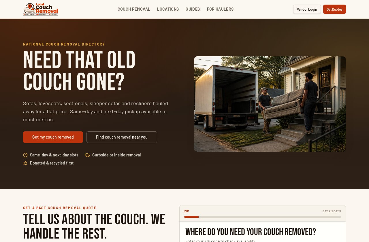 LocalCouchRemoval.com | National Directory live website preview